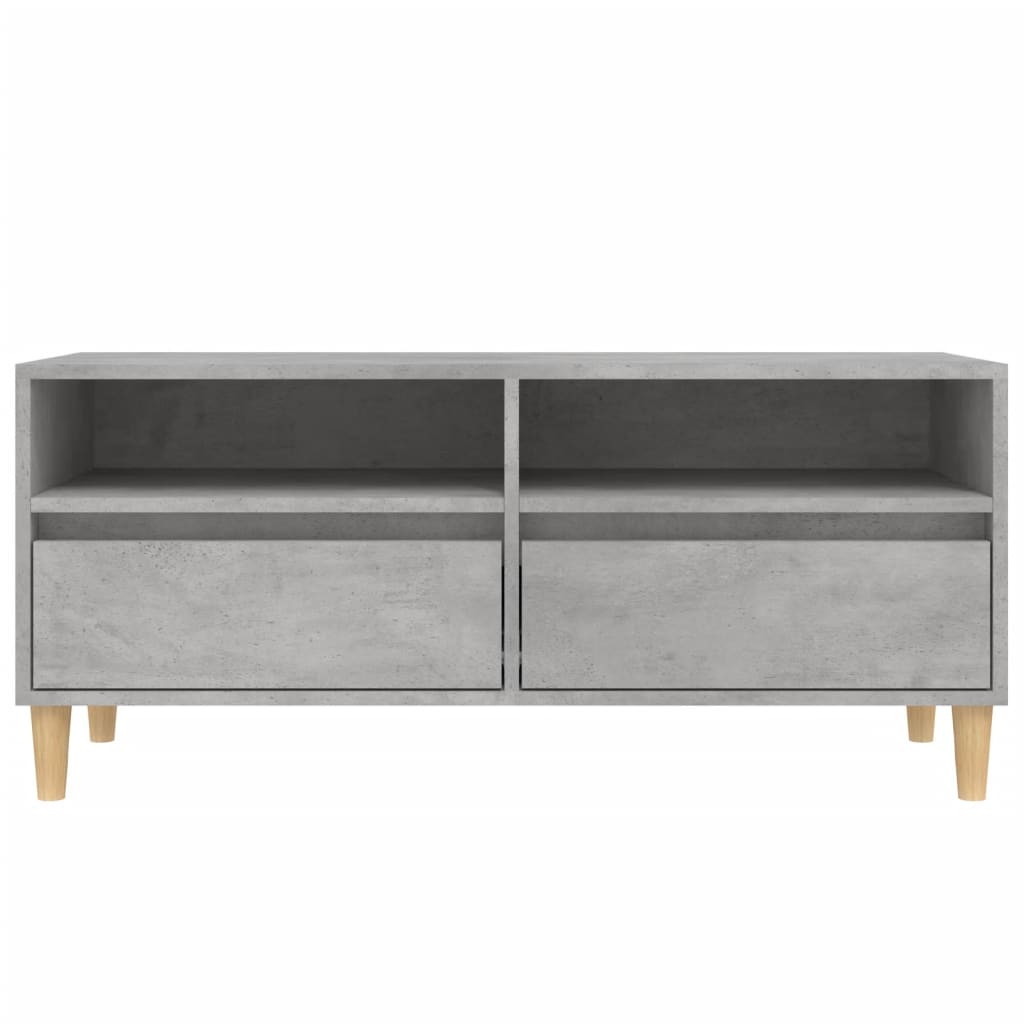 TV-Schrank Betongrau 100x34,5x44,5 cm Holzwerkstoff