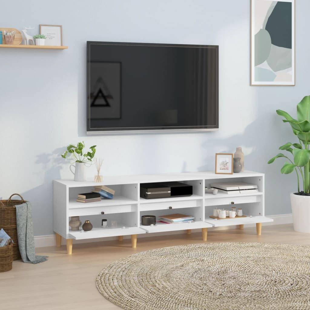 TV-skab Hvid 150x30x44,5 cm Træ Materiale