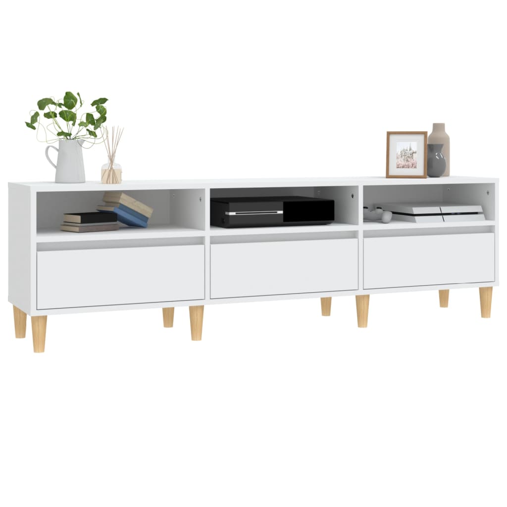 TV-skab Hvid 150x30x44,5 cm Træ Materiale