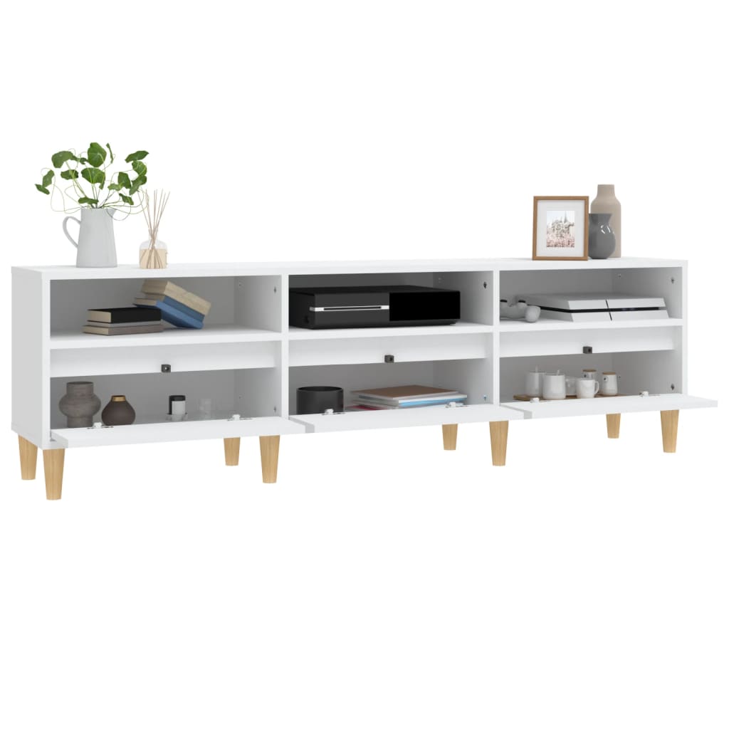 TV-skab Hvid 150x30x44,5 cm Træ Materiale