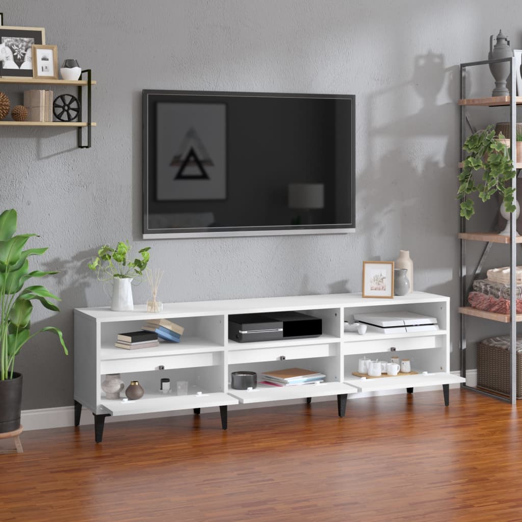 TV-skab Hvid 150x30x44,5 cm Træ Materiale