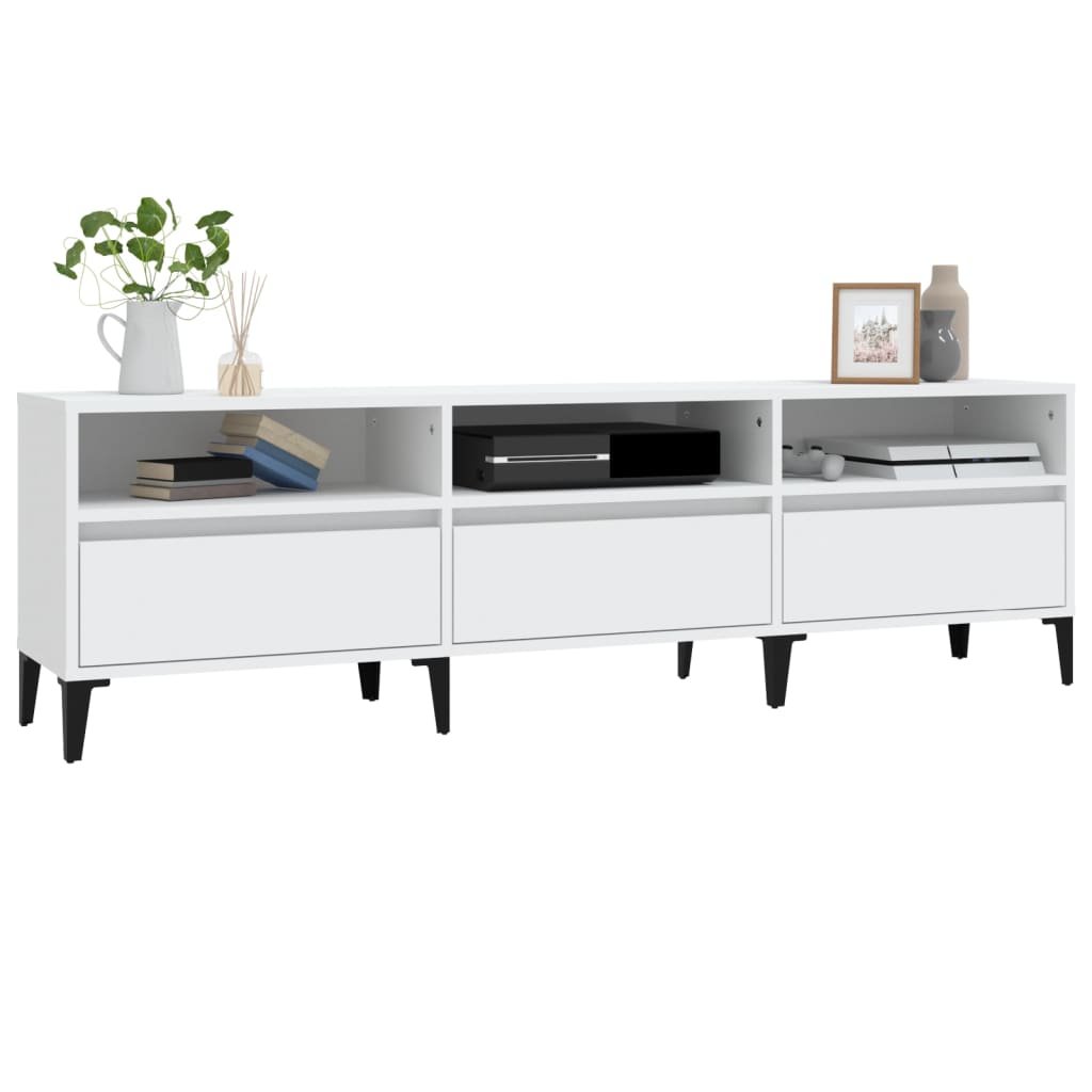 TV-skab Hvid 150x30x44,5 cm Træ Materiale