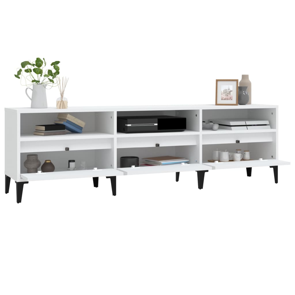 TV-skab Hvid 150x30x44,5 cm Træ Materiale