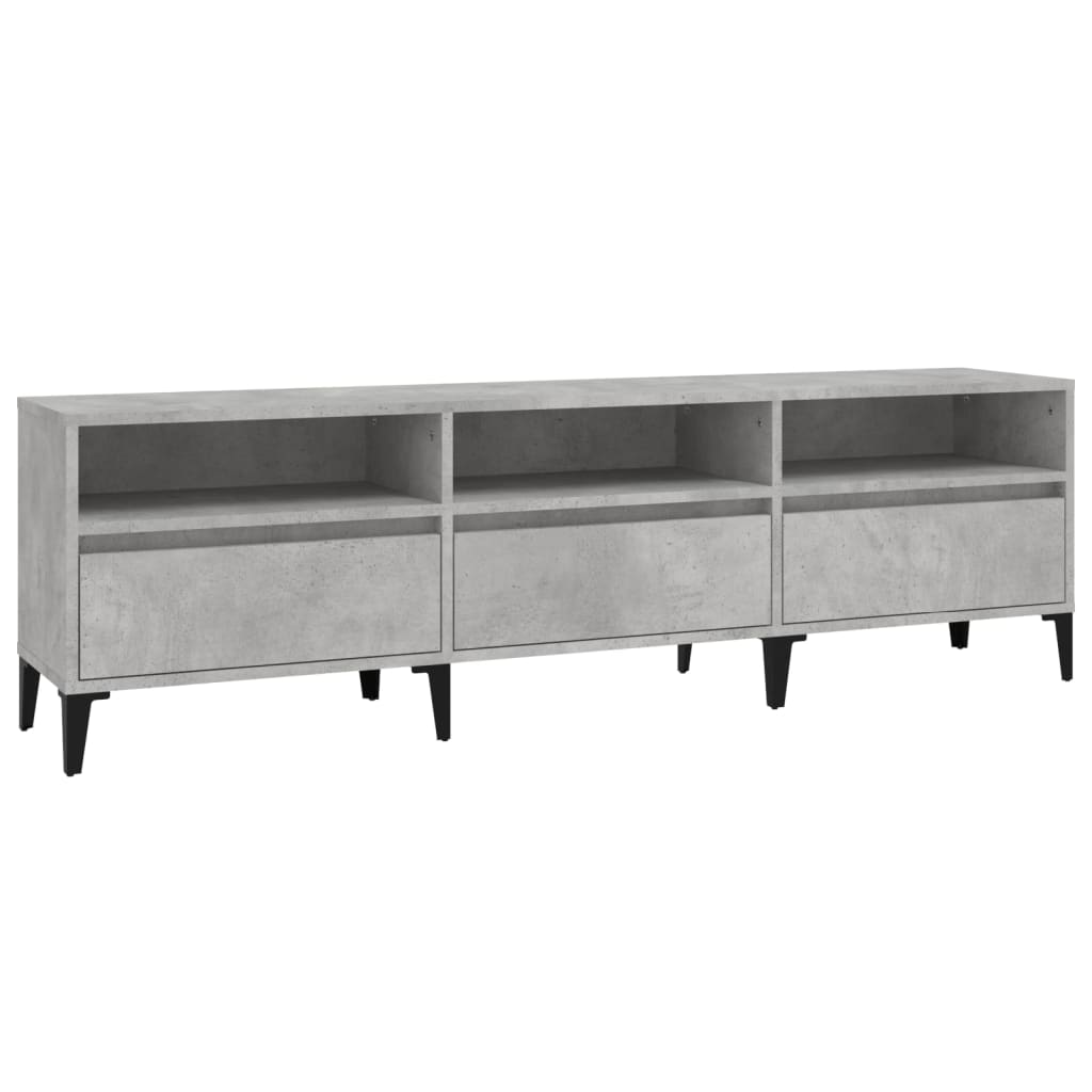 TV-møbel betongrå 150x30x44,5 cm træmateriale
