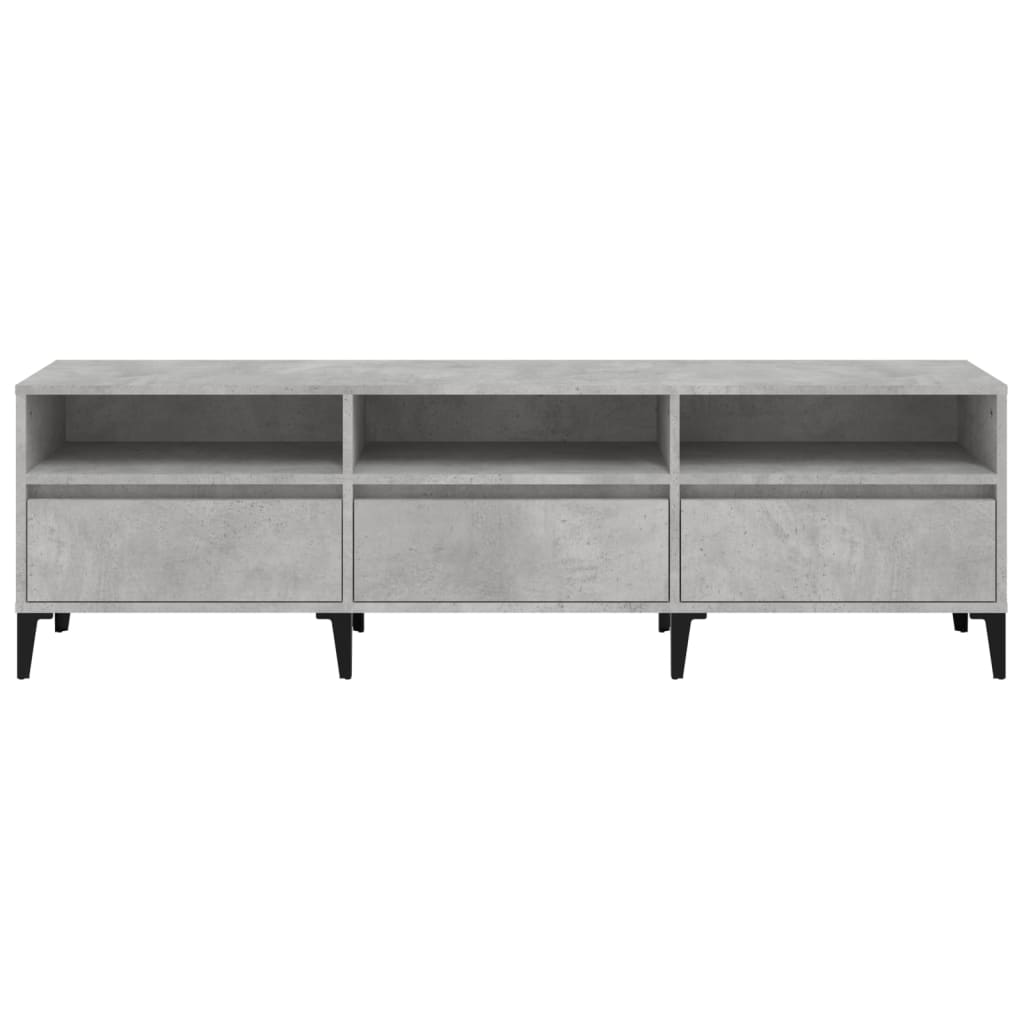 TV-møbel betongrå 150x30x44,5 cm træmateriale