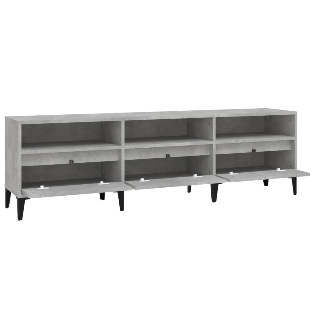 TV-møbel betongrå 150x30x44,5 cm træmateriale