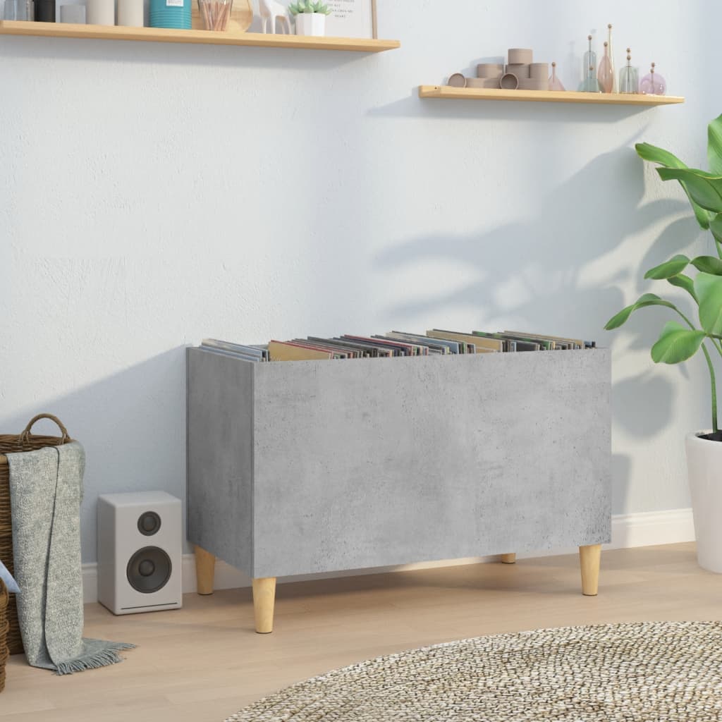 Pladeskab Beton Grå 74,5x38x48 cm Træmateriale