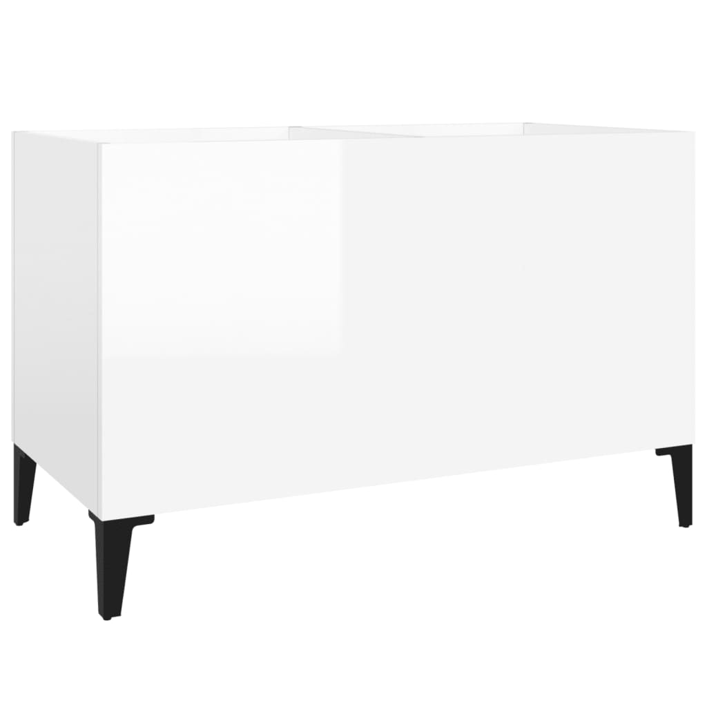 Pladeskab Højglans Hvid 74,5x38x48 cm Træmateriale