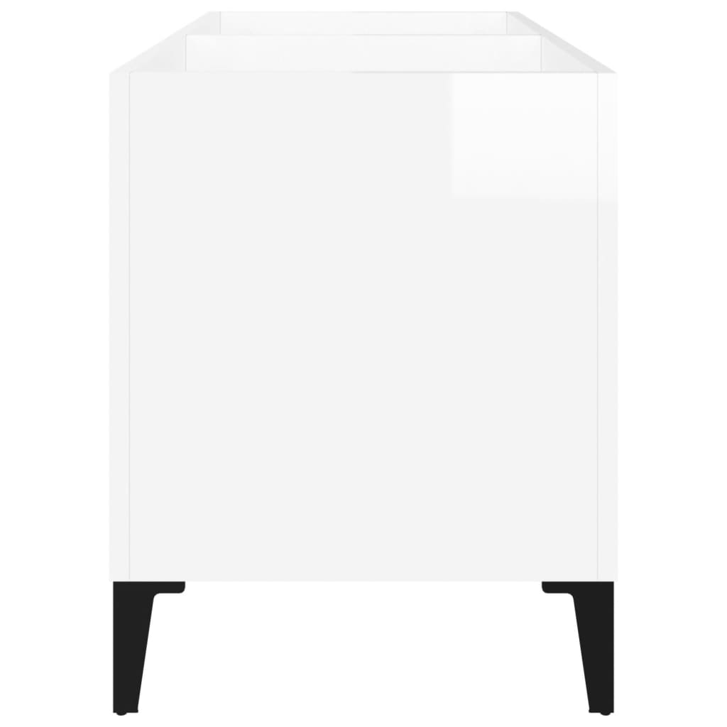 Pladeskab Højglans Hvid 74,5x38x48 cm Træmateriale