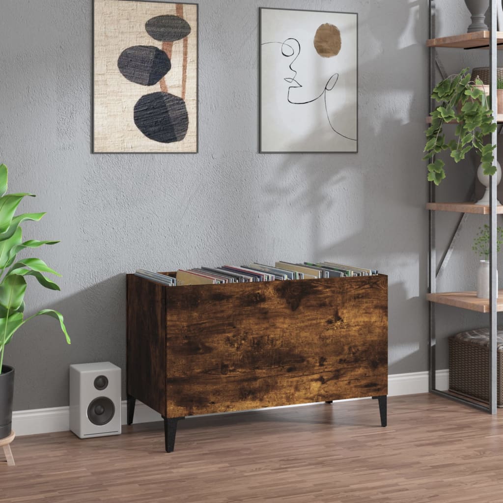 Pladeskab Røget Eg 74,5x38x48 cm Træmateriale