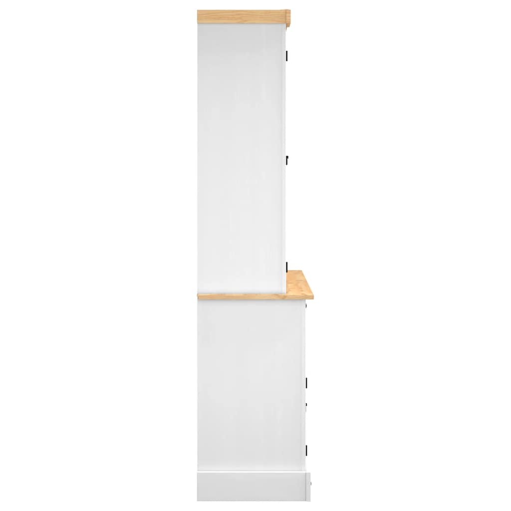 Highboard Corona 112x43x196 cm massivt træ mexicansk fyr