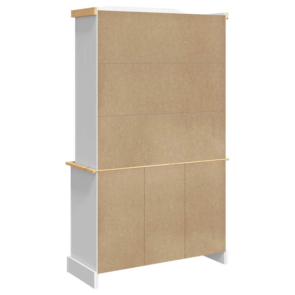 Highboard Corona 112x43x196 cm massivt træ mexicansk fyr