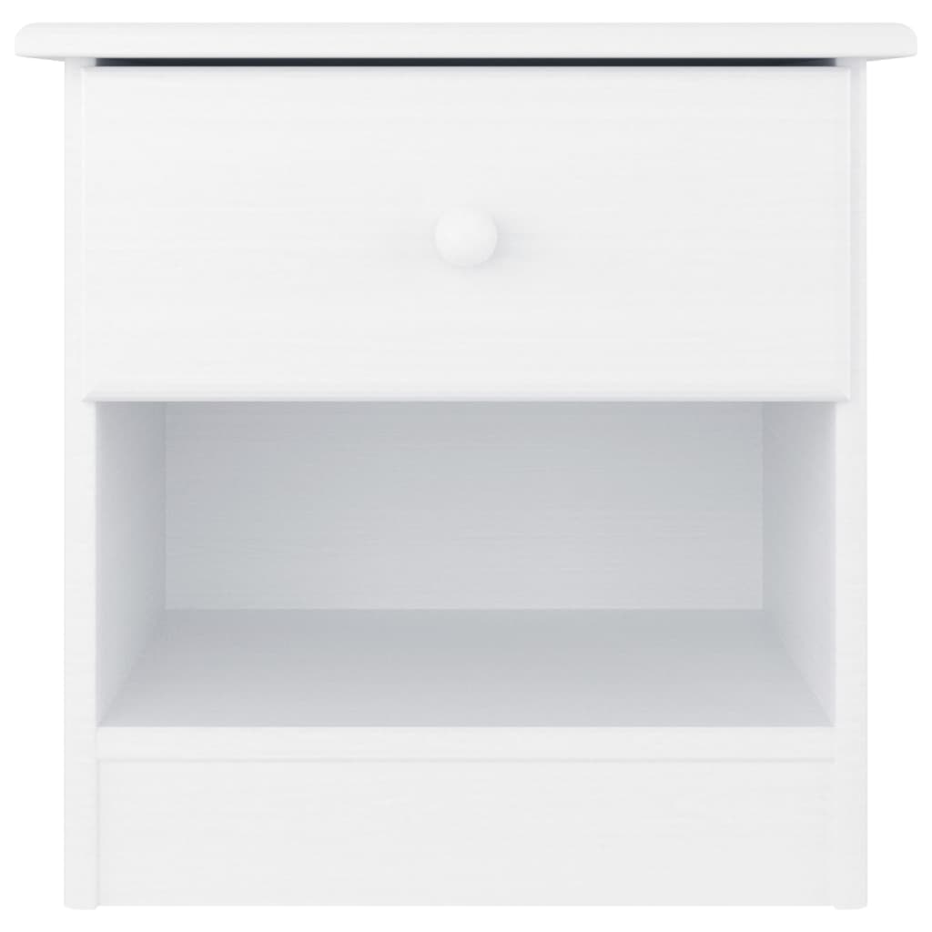 Sengebord ALTA Hvid 41x35x41 cm Massiv Fyr