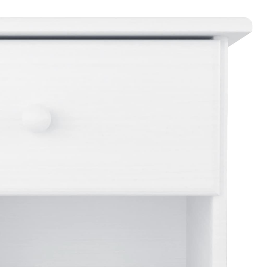 Sengebord ALTA Hvid 41x35x41 cm Massiv Fyr