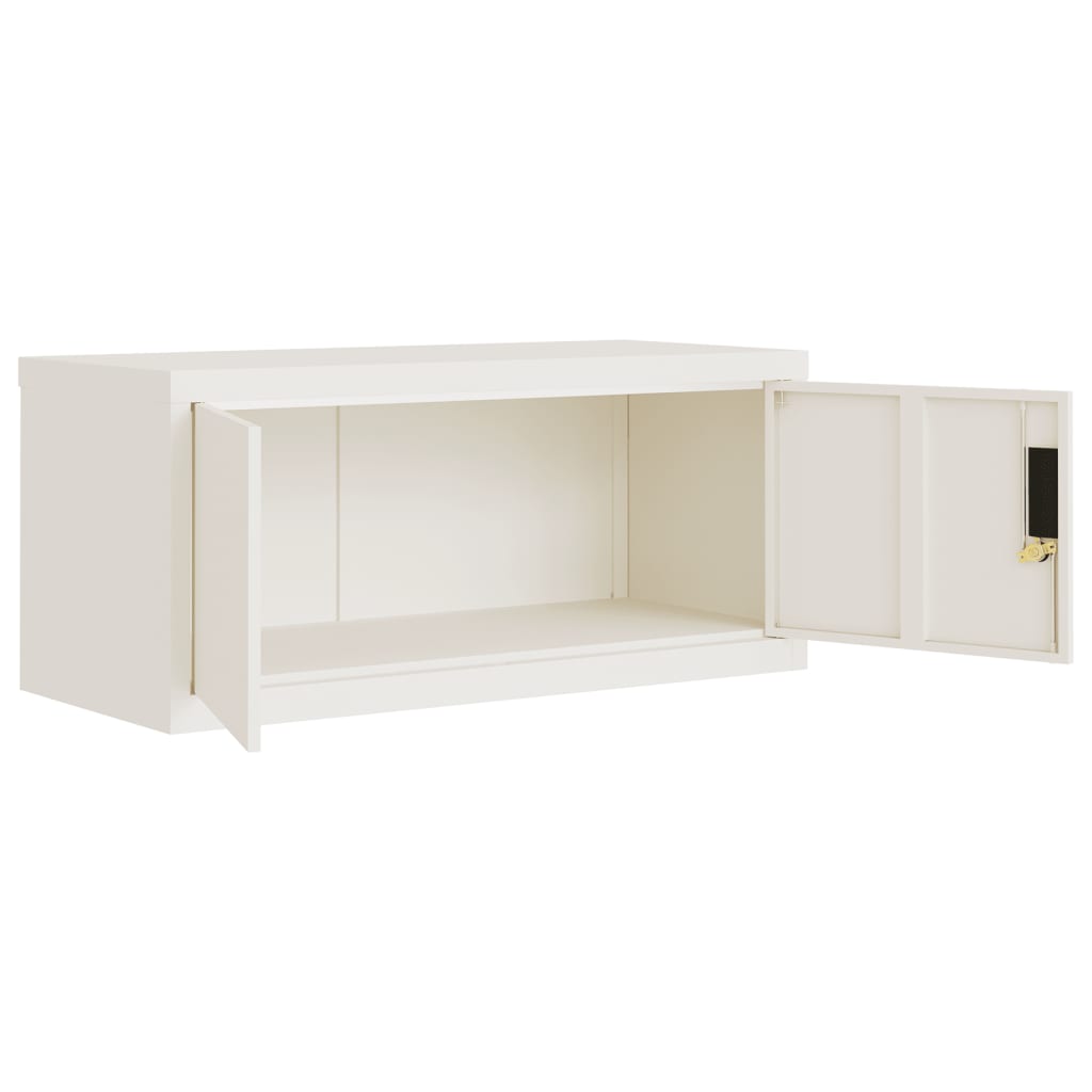 Arkivskab Hvid 90x40x40 cm Stål