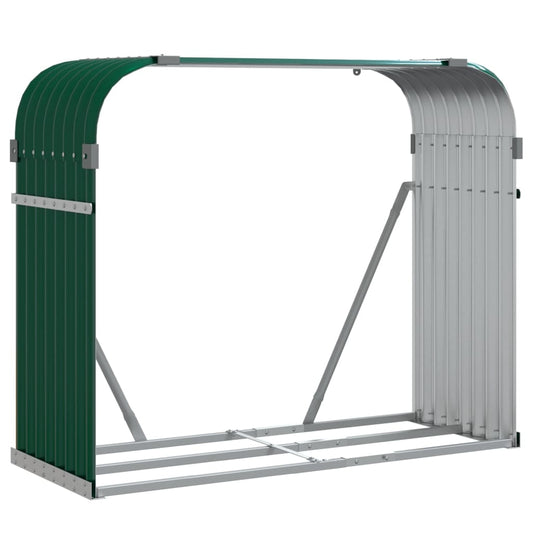 Brænde Shelter Grøn 120x45x100 cm Galvaniseret Stål