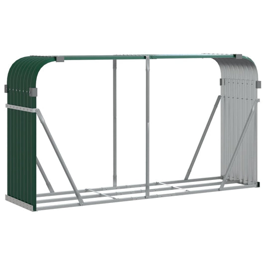 Brænde Shelter Grøn 180x45x100 cm Galvaniseret Stål