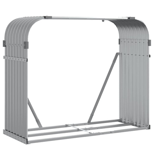 Brænde Shelter Lysegrå 120x45x100 cm Galvaniseret Stål