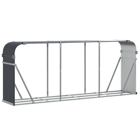 Brænde Shelter Antracit 234x45x100 cm Galvaniseret Stål