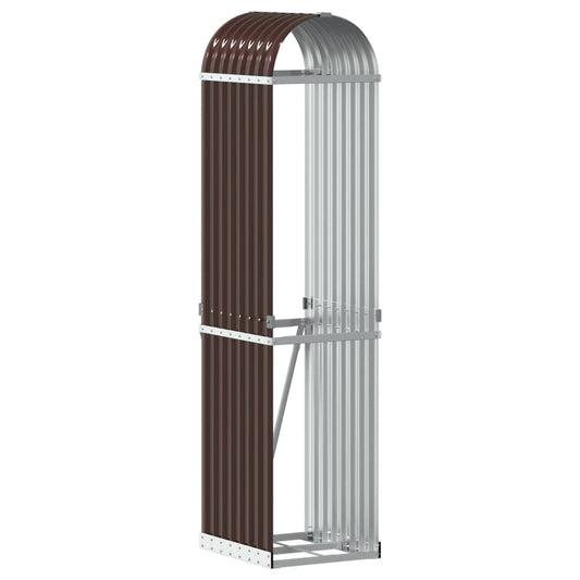 Brænde Shelter Brun 40x45x170 cm Galvaniseret Stål