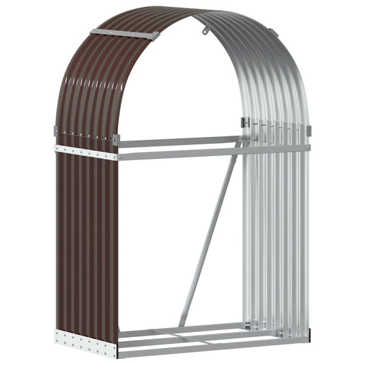 Brænde Shelter Brun 80x45x120 cm Galvaniseret Stål