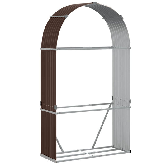 Brænde Shelter Brun 120x45x210 cm Galvaniseret Stål