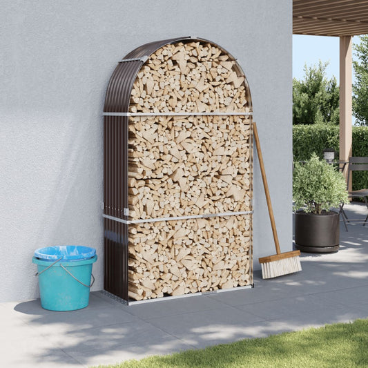 Brænde Shelter Brun 120x45x210 cm Galvaniseret Stål
