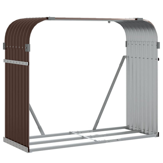 Brænde Shelter Brun 120x45x100 cm Galvaniseret Stål