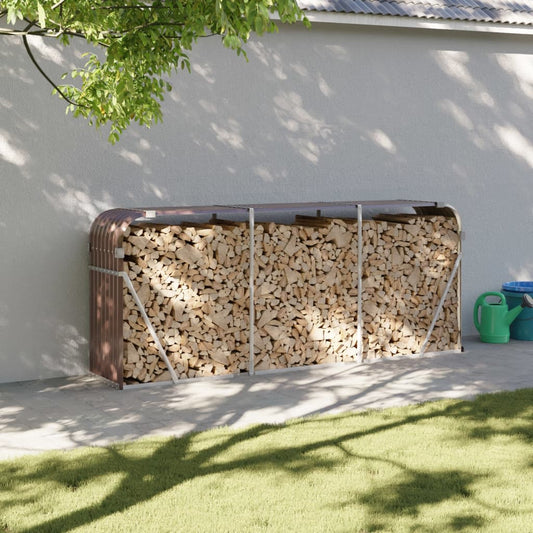 Brænde Shelter Brun 234x45x100 cm Galvaniseret Stål