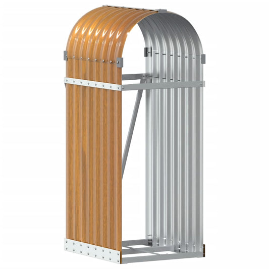 Brænde Shelter Lysebrun 40x45x100 cm Galvaniseret Stål