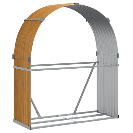 Brænde Shelter Lysebrun 120x45x140 cm Galvaniseret Stål