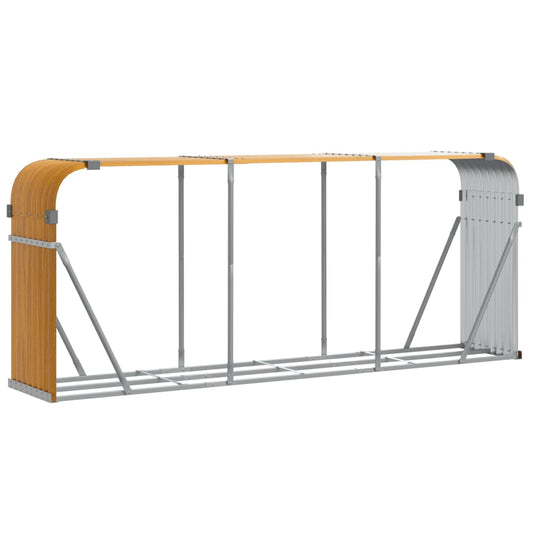 Brænde Shelter Lysebrun 234x45x100 cm Galvaniseret Stål