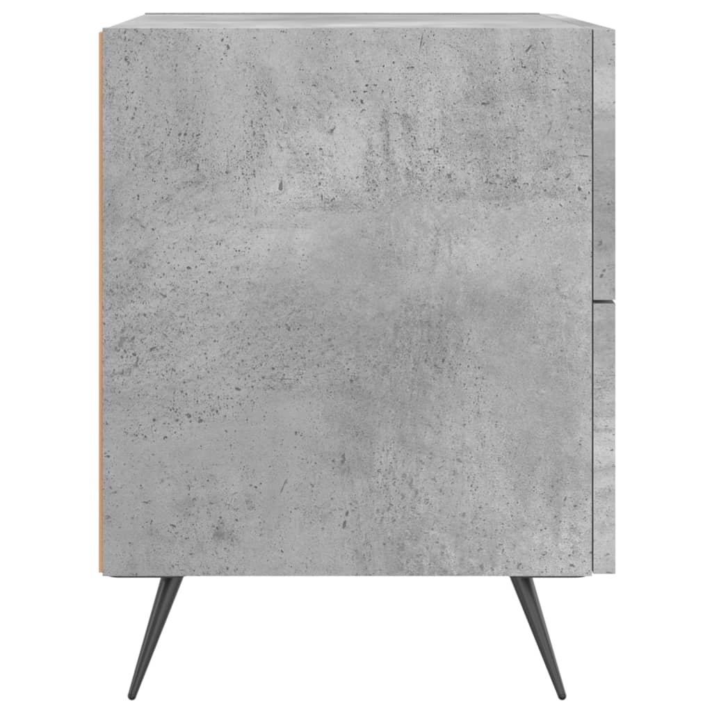 Sengeborde 2 stk Betongrå 40x35x47,5 cm træmateriale