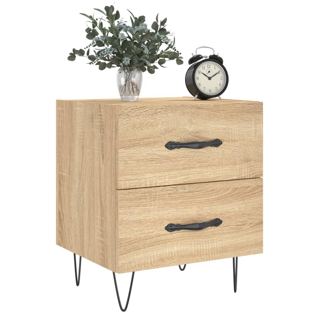 Sengeborde 2 stk Sonoma eg 40x35x47,5 cm træmateriale