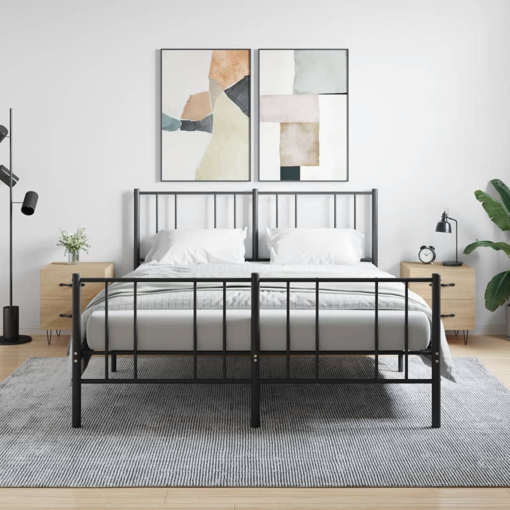 Sengeborde 2 stk Sonoma eg 40x35x47,5 cm træmateriale