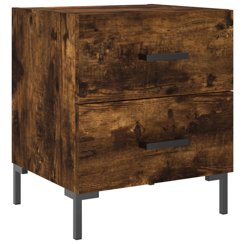 Sengebord røget eg 40x35x47,5 cm træmateriale