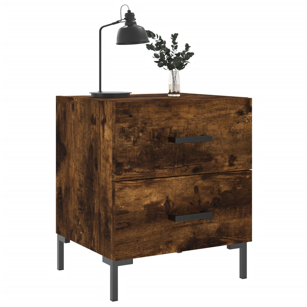 Sengebord røget eg 40x35x47,5 cm træmateriale