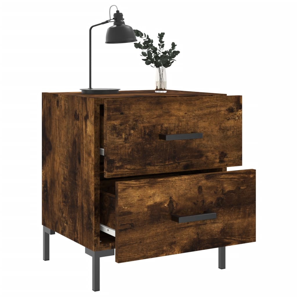 Sengebord røget eg 40x35x47,5 cm træmateriale