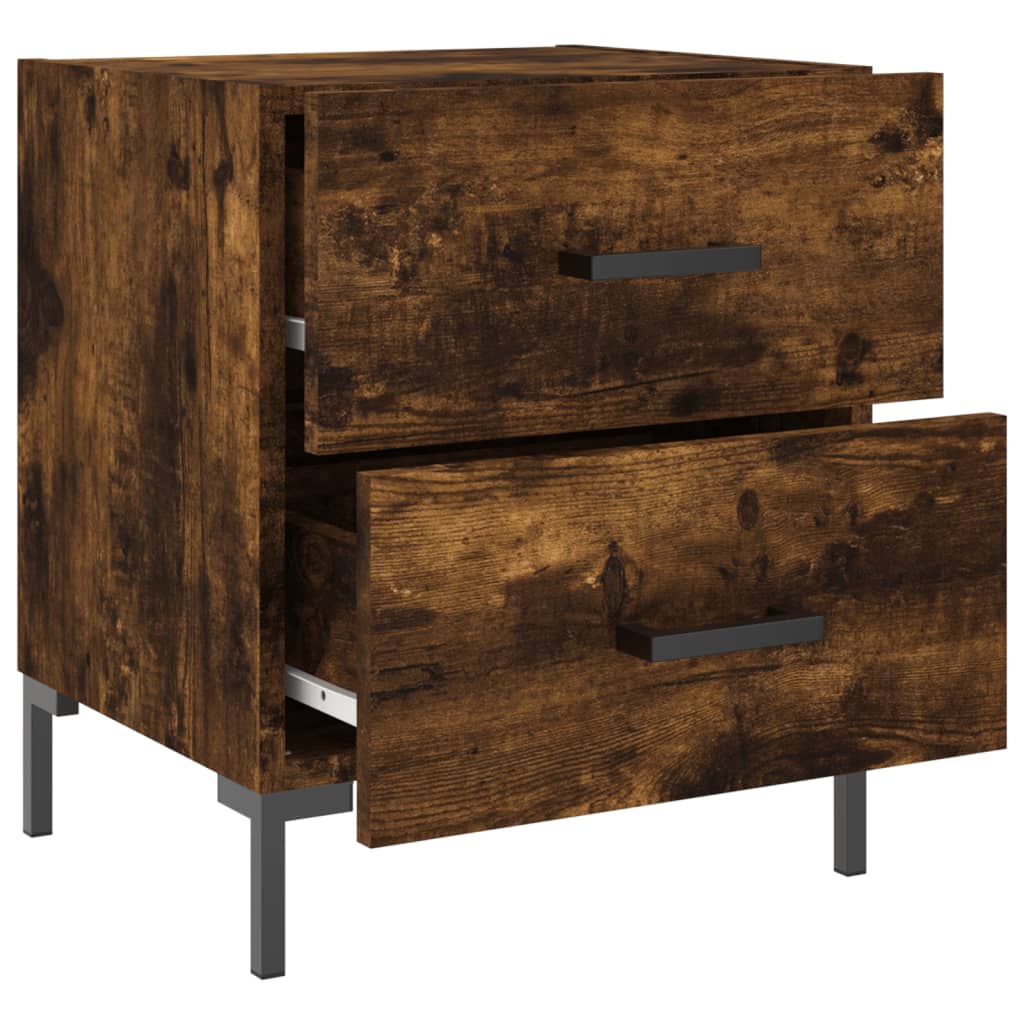 Sengebord røget eg 40x35x47,5 cm træmateriale