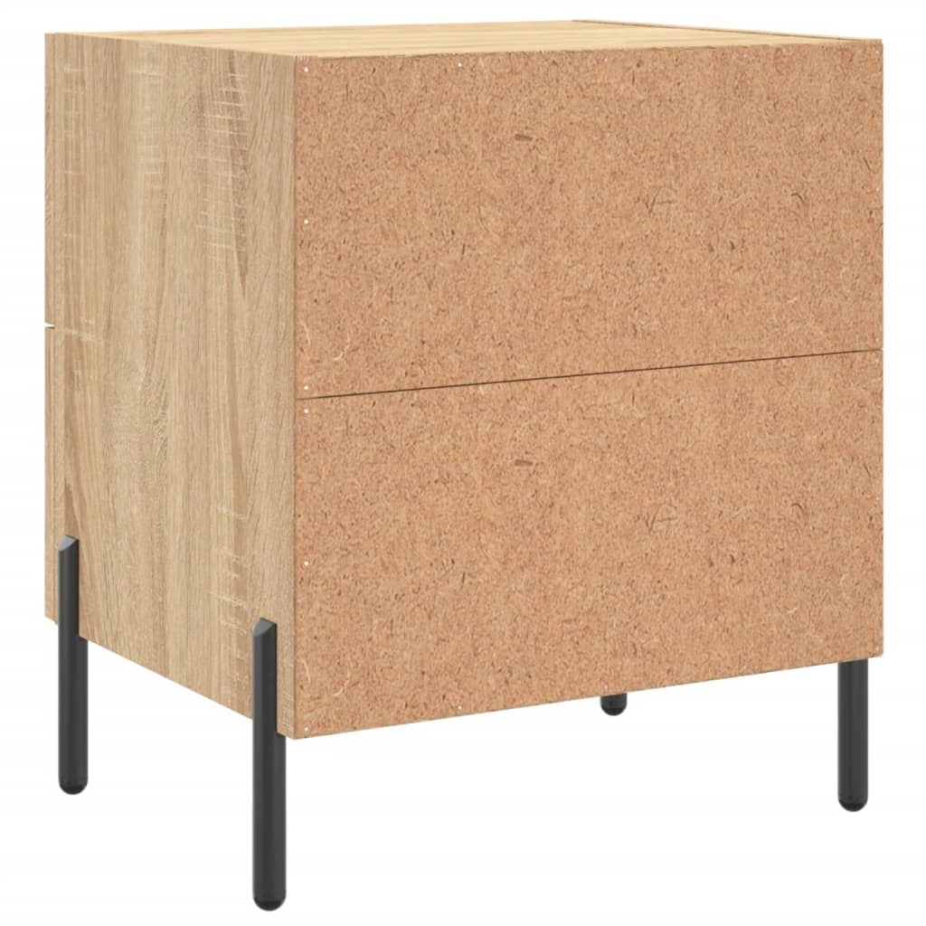 Sengeborde 2 stk Sonoma eg 40x35x47,5 cm træmateriale