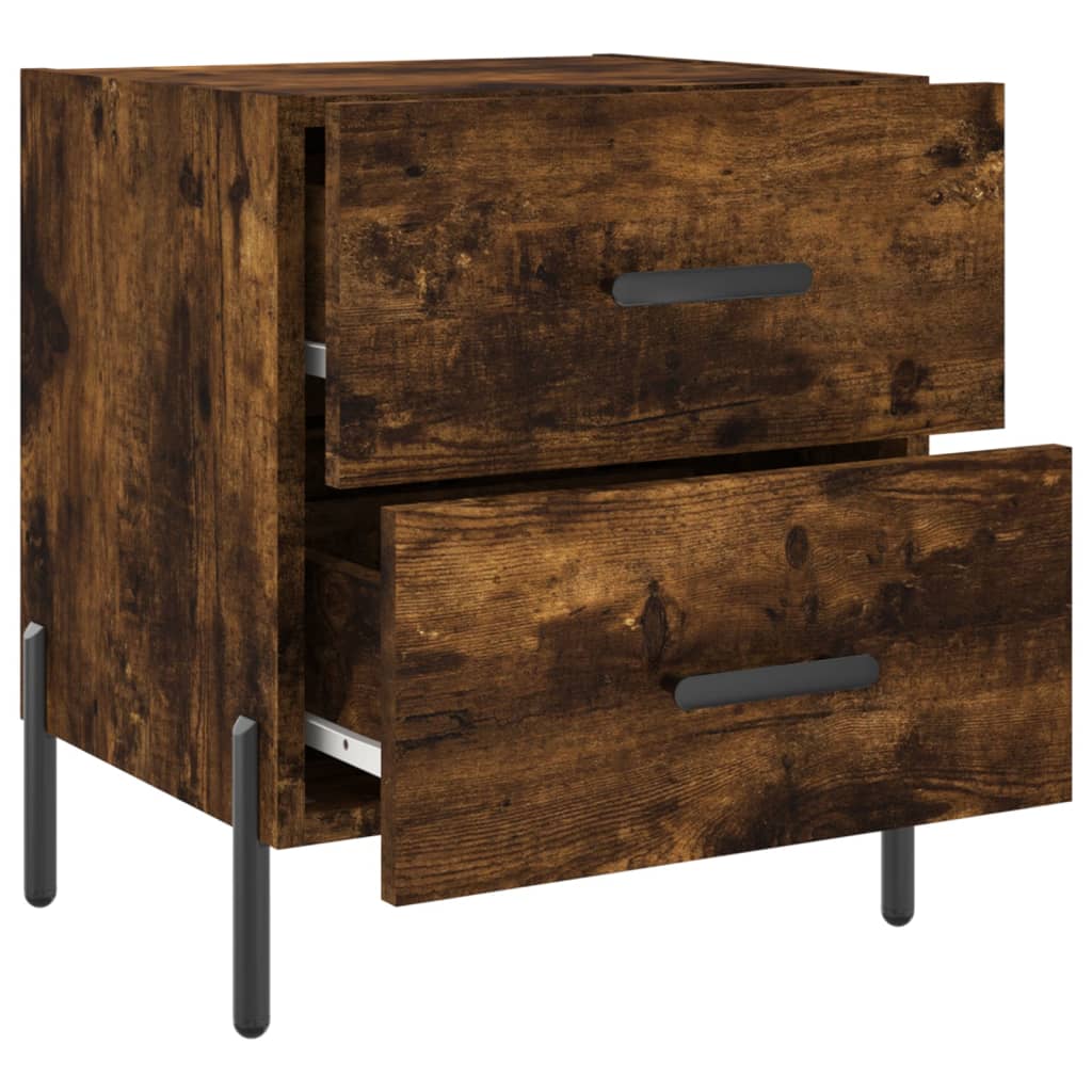 Sengebord røget eg 40x35x47,5 cm træmateriale