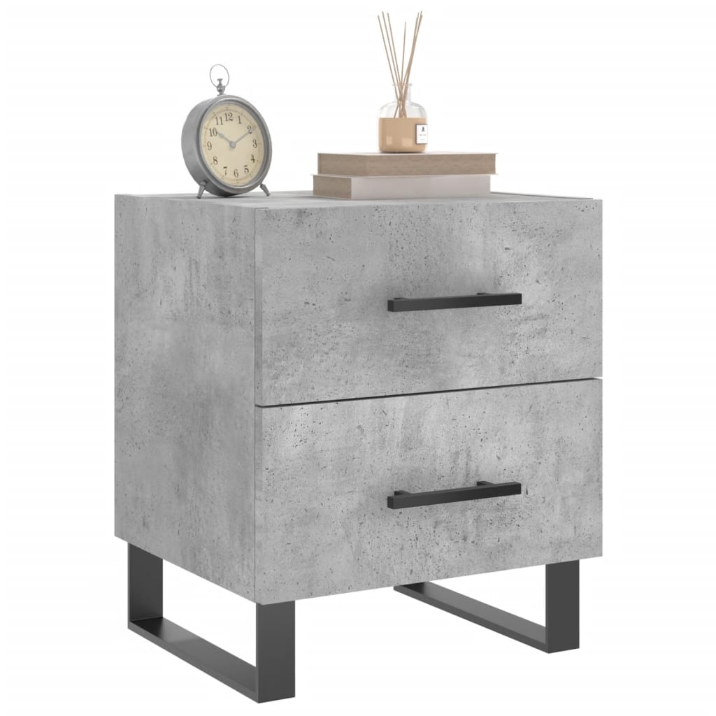 Nachttisch Betongrau 40x35x47,5 cm Holzwerkstoff