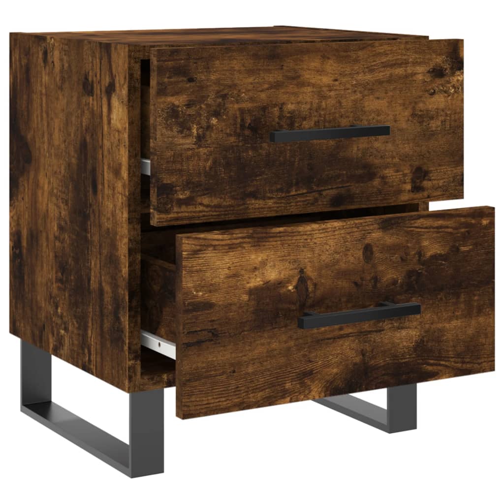 Sengebord røget eg 40x35x47,5 cm træmateriale
