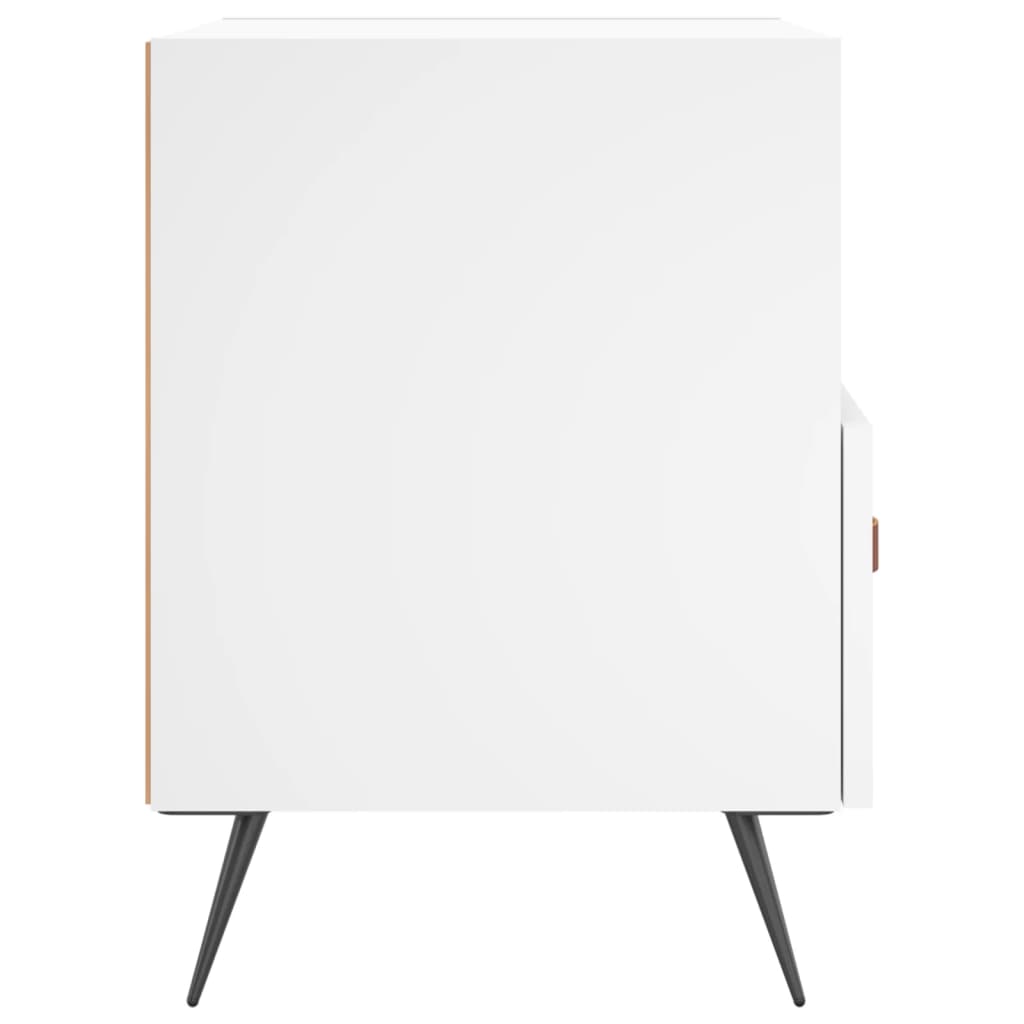Sengeborde 2 stk Hvidt 40x35x47,5 cm træmateriale