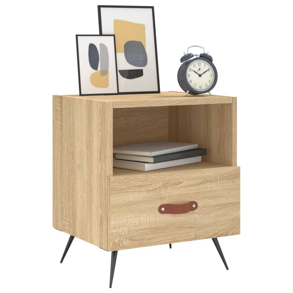 Sengeborde 2 stk Sonoma eg 40x35x47,5 cm træmateriale