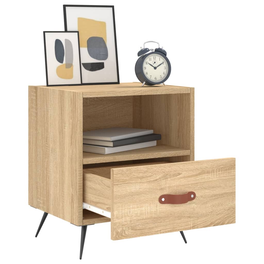 Sengeborde 2 stk Sonoma eg 40x35x47,5 cm træmateriale