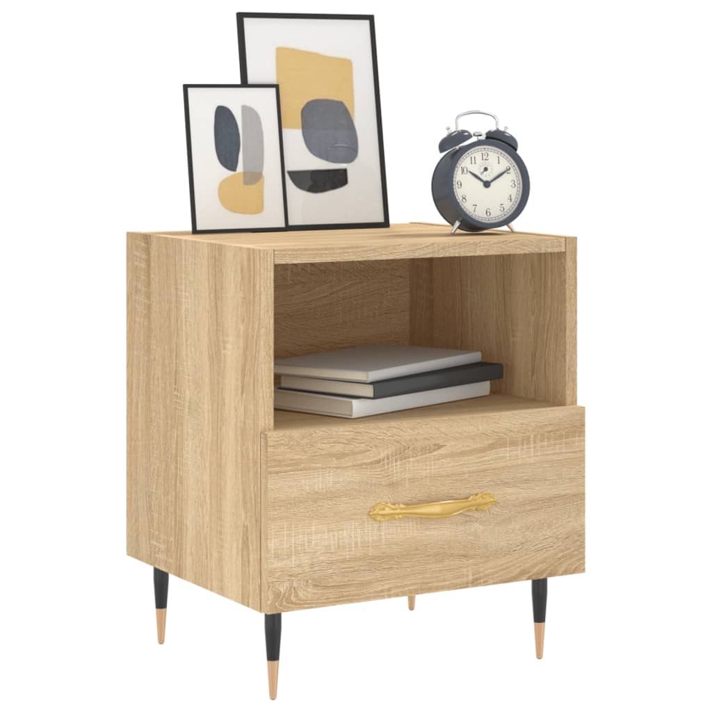 Sengeborde 2 stk Sonoma eg 40x35x47,5 cm træmateriale