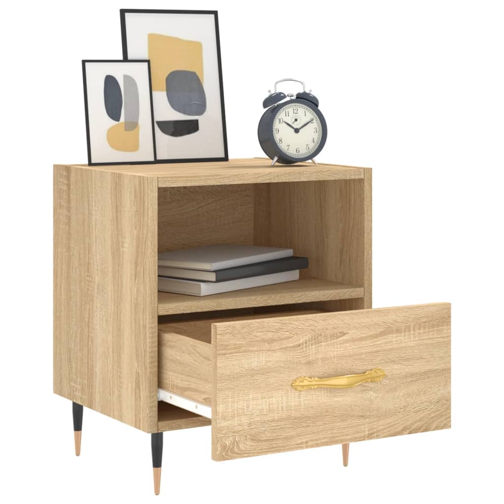 Sengeborde 2 stk Sonoma eg 40x35x47,5 cm træmateriale