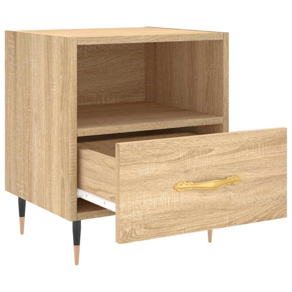 Sengeborde 2 stk Sonoma eg 40x35x47,5 cm træmateriale