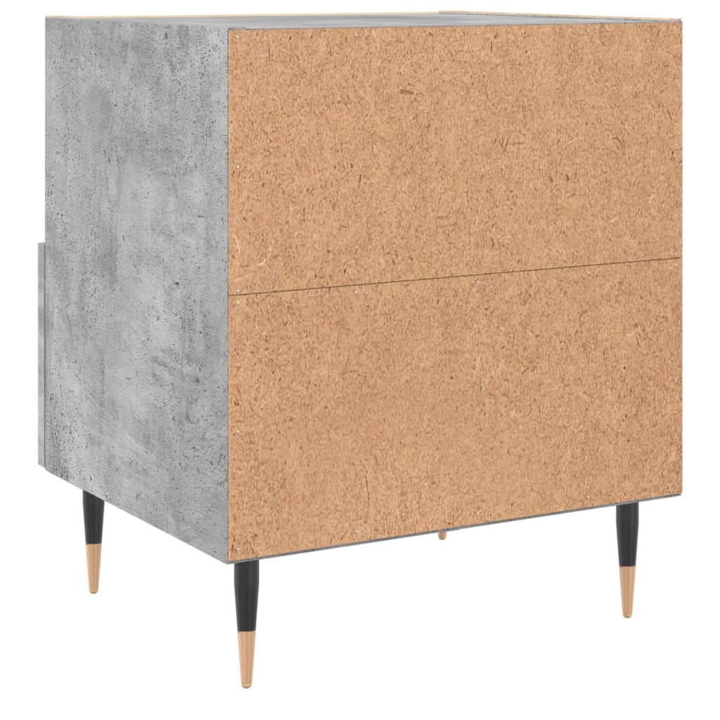Sengeborde 2 stk Betongrå 40x35x47,5 cm træmateriale